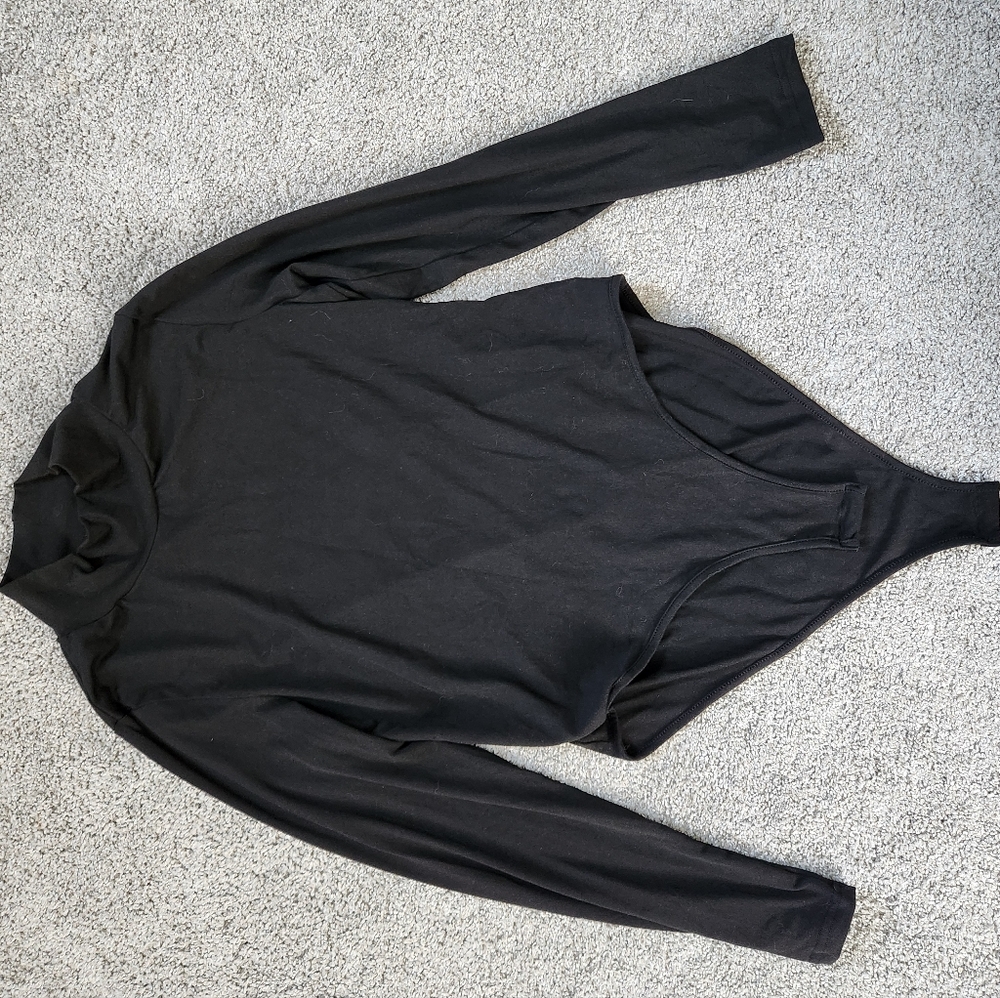 New women's black turtleneck onesie
